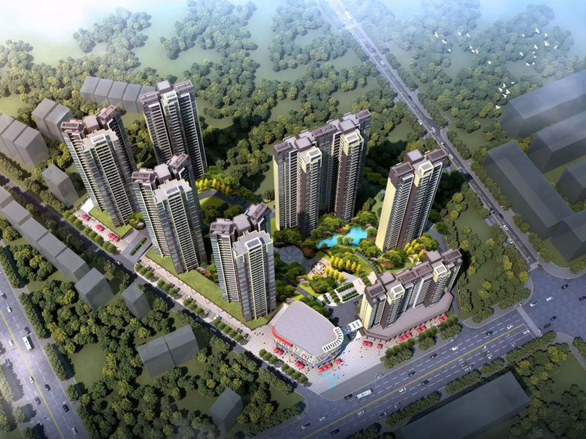 常宁常盛文博苑项目位于常宁市南一环与西一环交汇处