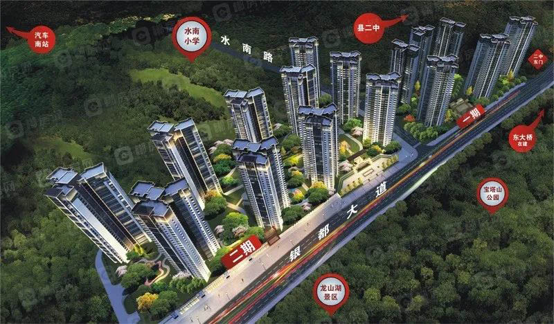 永兴江山府二期翰林项目位于永兴县银都大道宝塔山公园对面