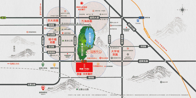益阳中央御府区位图