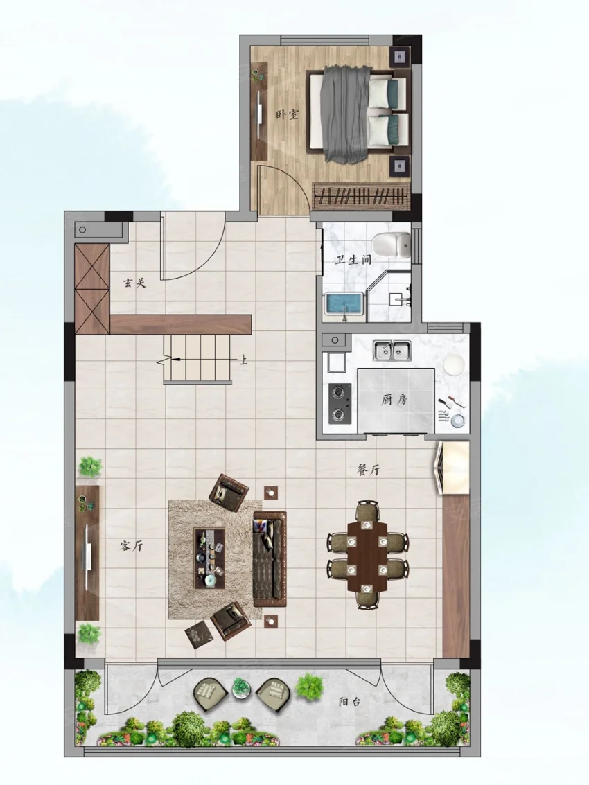 株洲绿城云栖桃源建面约121㎡户型