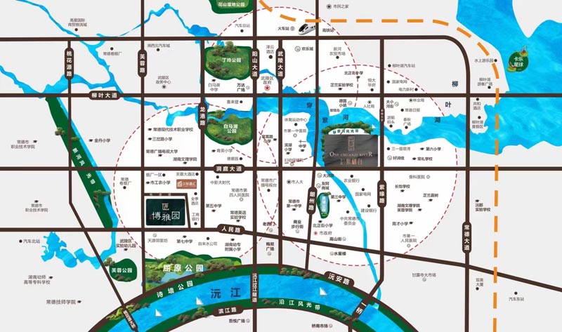常德华政紫樾台区位图