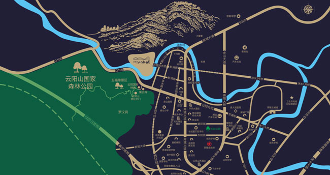 茶陵县月亮湾山水城区位图