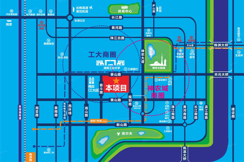 株洲梧桐苑区位图