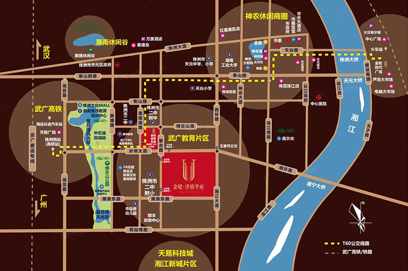 株洲津桥华府区位图