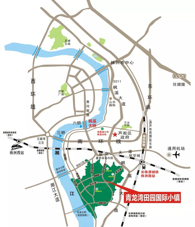 株洲青龙湾区位图