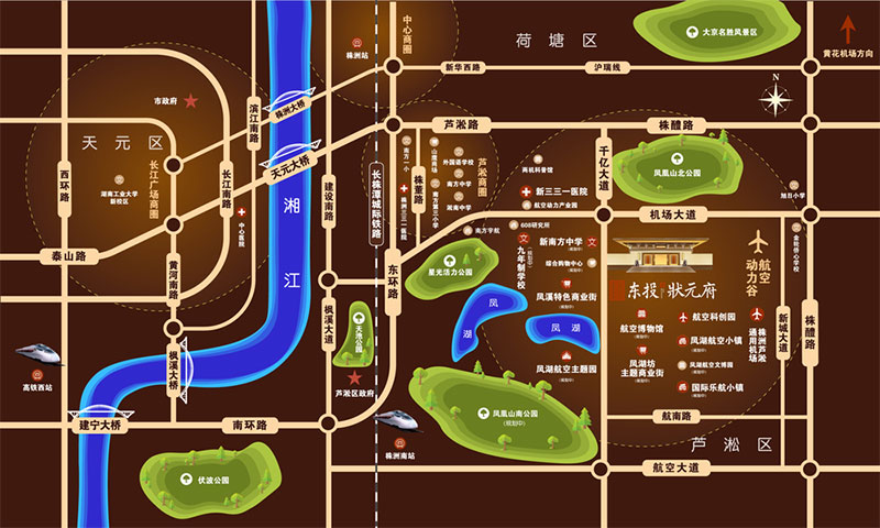 株洲​东投状元府区位图